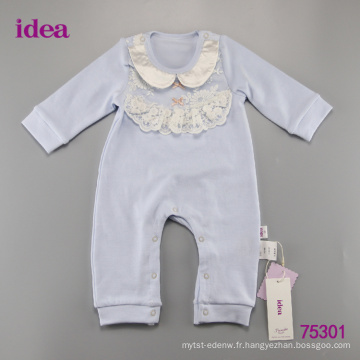 75301 Nouveau design bébé barboteuse pour la dentelle des filles